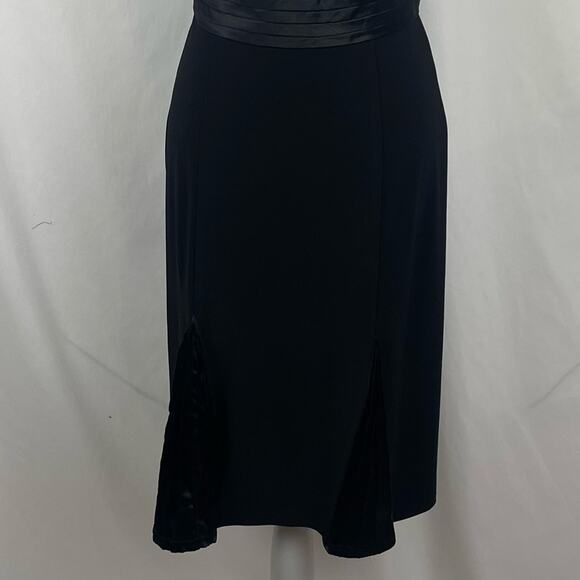 Sue Wong Black Silk Blend Halter Party Event Occasion Midi Dress NWT Size 6 - Picture 7 of 13